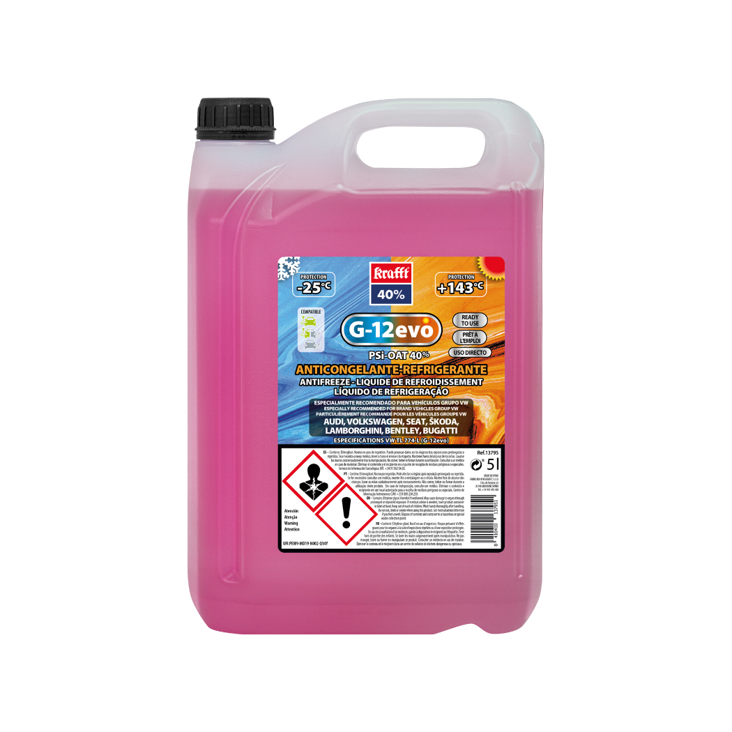 ProFusion Anticongelante Refrigerante Coche Rosa G12-37ºC +145ºC 5L (1) :  : Coche y moto