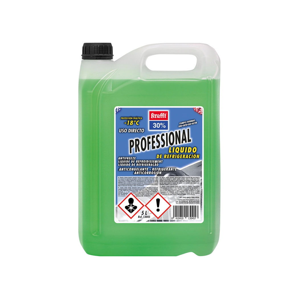 Krafft Anticongelante Coche 30% Protección -18º Líquido Refrigerante Coche  Amarillo 5 Litros : : Coche y moto